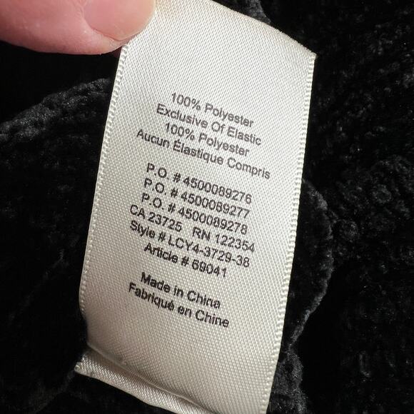 Wilfred Aritzia Chenille V Neck Sweater Women's S Black Tunic Pullover Chunky - Picture 7 of 7